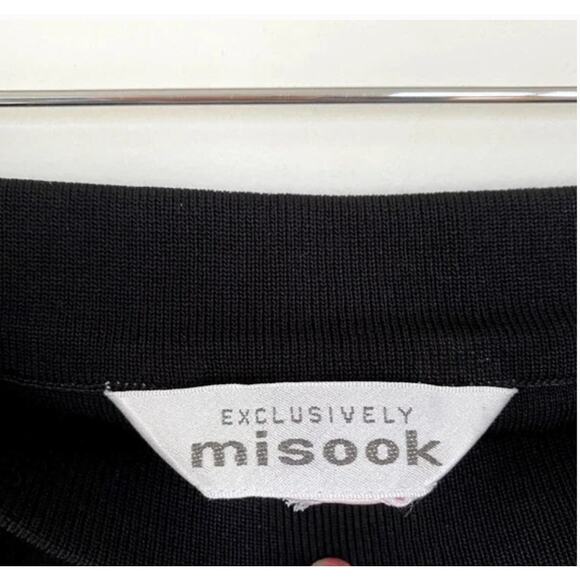 Misook Knit Straight Knee Length Skirt Black - Picture 3 of 3